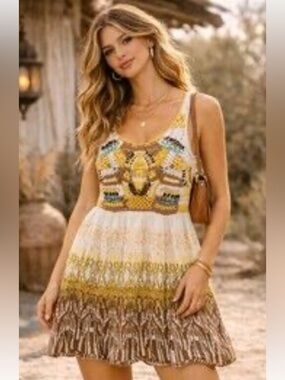 Free People Congo Crochet Dress Boho
